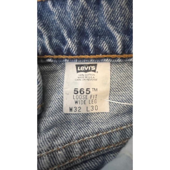 Vintage Levis 565 Orange Tab Mens 32x29 USA Loose Wide Leg Jeans Tag 32x30 - Picture 12 of 15